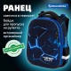 Ранец BRAUBERG PREMIUM, 2 отделения, с брелоком, 'Кибер-лава', СВЕТЯЩИЙСЯ, 38х29х16 см, 272015