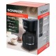 Кофеварка капельная SONNEN CM1095, 900 Вт, объем 1,8 л, подогрев кофе, противокапельная система, черная, 456334
