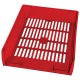 Лотки горизонтальные для бумаг, КОМПЛЕКТ 3 шт., 340х270х70 мм, тонированный красный, BRAUBERG 'Office', 237260