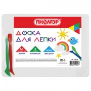 Доска для лепки А4, 280х200 мм, ПИФАГОР, белая, 2 стека, 274254