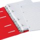 Тетрадь на кольцах А5 (160х215 мм), 80 л., пластиковая обложка, клетка, BRAUBERG, 'Красный', 403252