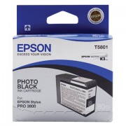 Картридж струйный для плоттера EPSON (C13T580100) Epson StylusPro 3880 и др., черный, для глянцевой бумаги, 80 мл, оригинальный