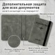 Обложка для паспорта и документов с защитой от считывания, 9 карманов, резинка, экокожа, серая, BRAUBERG, 238749