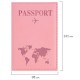 Обложка для паспорта 'Passport map', экокожа soft-touch, розовая, STAFF, 238759