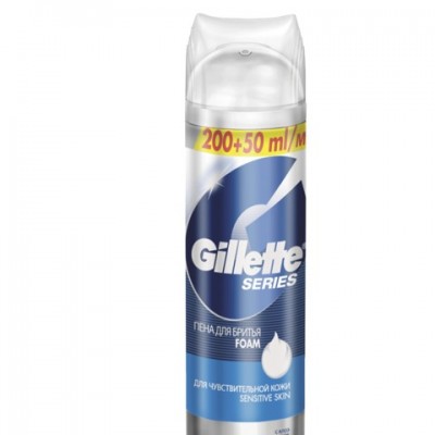 Пена для бритья 250 мл, GILLETTE (Жиллет) Series, 'Для чувствительной кожи', для мужчин