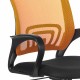 Кресло BRABIX 'Fly MG-396', с подлокотниками, сетка, оранжевое/черное, 532084