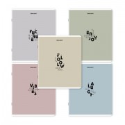 Тетради ДЭК А5 48 л. КОМПЛЕКТ 5 шт. BRAUBERG скоба, клетка, матовая ламинация, 'Однотонный_Пастель_2', 404924