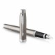 Набор PARKER 'IM Stainless Steel CT': шариковая ручка синяя и перьевая ручка синяя, 2183058