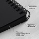 Фотоальбом 22х30 см, 24 черных листа, уголки, стикеры, ручка, клей, BRAUBERG Black Line, 880653