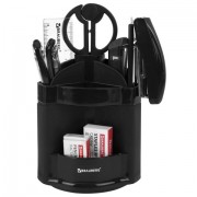 Канцелярский набор BRAUBERG 'Офисный 100', 10 предметов, вращающаяся конструкция, черный, блистер, 236949