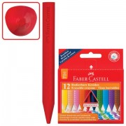 Мелки пластиковые FABER-CASTELL 'Grip', 12 цветов, трехгранные, картонная упаковка, подвес, 122520
