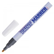 Маркер-краска лаковый (paint marker) MUNHWA 'Slim', 2 мм, СЕРЕБРЯНЫЙ, нитро-основа, алюминиевый корпус, SPM-06