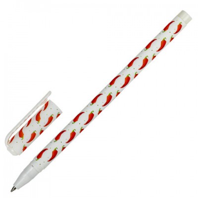 Ручка шариковая BRAUBERG SOFT TOUCH STICK 'CHILI PEPPER', СИНЯЯ, мягкое покрытие, узел 0,7 мм, 143708