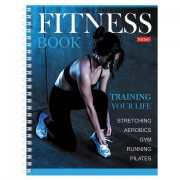 Дневник для фитнеса, А5, 96 листов, гребень, глянцевая ламинация, HATBER, 'Training your life', 96ФДс5лВ5гр