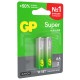 Батарейки КОМПЛЕКТ 2 шт., GP Super G-Tech, AA (LR6, 15А), алкалиновые, пальчиковые, блистер, 15A-2CR2