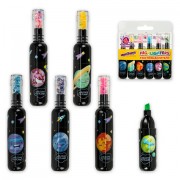 Набор текстовыделителей 6 НЕОНОВЫХ ЦВЕТОВ, ЮНЛАНДИЯ 'КОСМОС', линия 1-5 мм, 152512