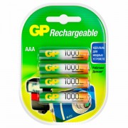 Батарейки аккумуляторные Ni-Mh мизинчиковые КОМПЛЕКТ 4 шт. AAA (HR03) 950 mAh, GP, 100AAAHC-2DECRC4