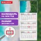 Календарь квартальный на 2026 г., 3 блока, 3 гребня, бегунок, офсет, BRAUBERG, 'Побережье', 116776