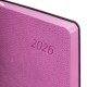 Ежедневник датированный 2026 А5 138x213 мм, BRAUBERG 'Stylish', под кожу, гибкий, розовый, 117099
