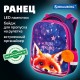 Ранец BRAUBERG PREMIUM, 2 отделения, с брелоком, 'Cute fox', LED-ЛАМПОЧКИ, 38х29х16 см, 272019