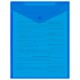 Папка-конверт с кнопкой прозрачная А4 BRAUBERG UNIVERSAL, вертикальная, синяя, 0,15 мм, 273076
