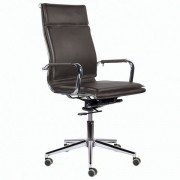 Кресло офисное BRABIX PREMIUM 'Kayman EX-532', экокожа, хром, темно-коричневое, 532545