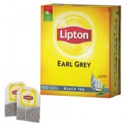 Чай LIPTON (Липтон) 'Earl Grey', черный, 100 пакетиков с ярлычками по 2 г, 67106269