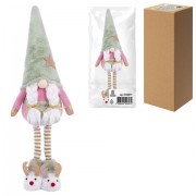 Украшение новогоднее интерьерное 64 см 'Гном в тапочках', полиэстер, ЗОЛОТАЯ СКАЗКА, 592511