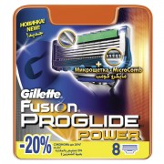 Сменные кассеты для бритья 8 шт., GILLETTE (Жиллет) 'Fusion ProGlide Power', для мужчин
