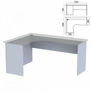 Стол компактный ЧАСТЬ 2 'Арго', 1600х1200х760 мм, левый, серый