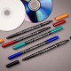 Маркер двусторонний для CD/DVD/BD ЧЕРНЫЙ CENTROPEN, 0,6 мм/2,5 мм, 3616, 636160112