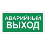 Знак вспомогательный 'Аварийный выход', 300х150 мм, пленка самоклеящаяся, 610039/В59