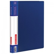 Папка с металлическим скоросшивателем и внутренним карманом BRAUBERG 'Contract', синяя, до 100 л., 0,7 мм, 221782