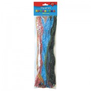 Проволока синельная для творчества 'Пушистая', перья двухцветные фигурные, 40 штук, 30 см, ассорти, С2588-02
