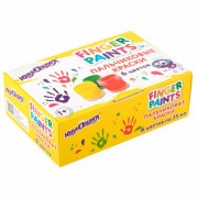 Краски пальчиковые для малышей от 1 года, классические цвета, 6 по 35 мл, ЮНЛАНДИЯ, 192567