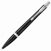 Ручка шариковая PARKER 'Urban Core Muted Black CT', корпус черный матовый лак, хромированные детали, синяя, 1931575