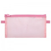 Пенал-конверт BRAUBERG, сетка, 22x10 см, розовый, 272238
