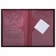 Обложка для паспорта натуральная кожа 'Virginia', 'Герб', темно-бордовая, BRAUBERG, 237199