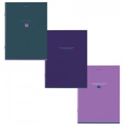 Тетради ДЭК А4, 96 л., КОМПЛЕКТ 3 шт., BRAUBERG, скоба, клетка, матовая ламинация, 'Monocolor', 404655
