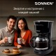 Кофеварка капельная SONNEN CM1095, 900 Вт, объем 1,8 л, подогрев кофе, противокапельная система, черная, 456334