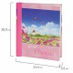 Фотоальбом BRAUBERG на 20 магнитных листов, 23х28 см, 'Дивный луг', розовый, 390686
