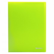 Папка 40 вкладышей BRAUBERG 'Neon', 25 мм, неоновая зеленая, 700 мкм, 811821