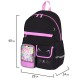 Рюкзак BRAUBERG PASTEL с термонашивками в комплекте, 'Black kitty', черный, 40х29х14 см, 273128