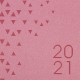 Ежедневник датированный 2021 А5 (138х213 мм) BRAUBERG 'Glance', кожзам, розовый, 111478