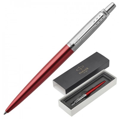 Ручка шариковая PARKER 'Jotter Core Kensington Red CT', корпус красный, хромированные детали, синяя, 1953187