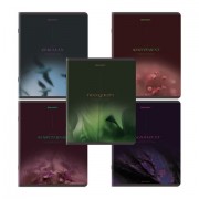 Тетради ДЭК А5 48 л. КОМПЛЕКТ 5 шт. BRAUBERG скоба, клетка, SoftTouch, 'Peaceful', 404926