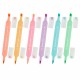 Набор текстовыделителей двусторонних (скошенный/кисть) 6 ПАСТЕЛЬНЫХ ЦВЕТОВ, АССОРТИ, BRAUBERG TIP-D, трехгранный корпус, 152533