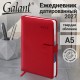 Ежедневник датированный 2027, А5, 148х218 мм, GALANT 'Ritter', под кожу, красный, 118077