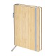 Ежедневник недатированный, А5, 145х213 мм, BRAUBERG 'Bamboo', резинка-фиксатор, держатель для ручки, 160 л., бамбук, 117137