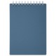 Блокнот МАЛЫЙ ФОРМАТ А6, 60 л., силиконовый гребень, обложка пластик, клетка, BRAUBERG, синий, 117565